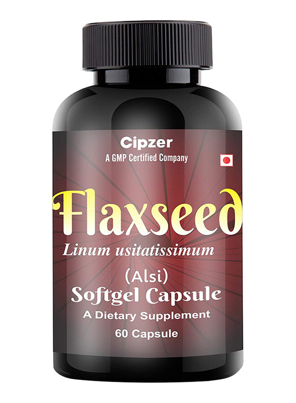 Cipzer Flaxseed Oil Dietary Supplement, 1000mg, 60 Softgel Capsules