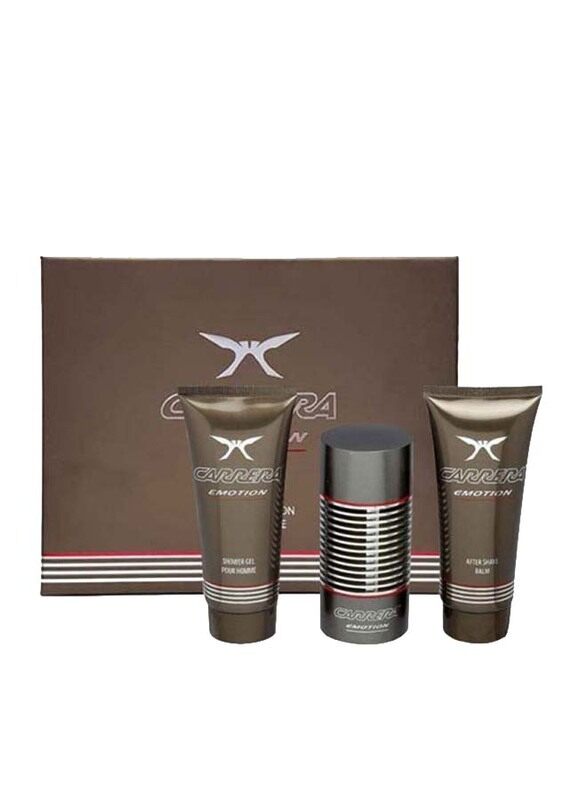 

Carrera 3-Piece Emotion Gift Set for Men, 100ml EDT Perfume, 150ml After Shave Balm, 150ml Shower Gel