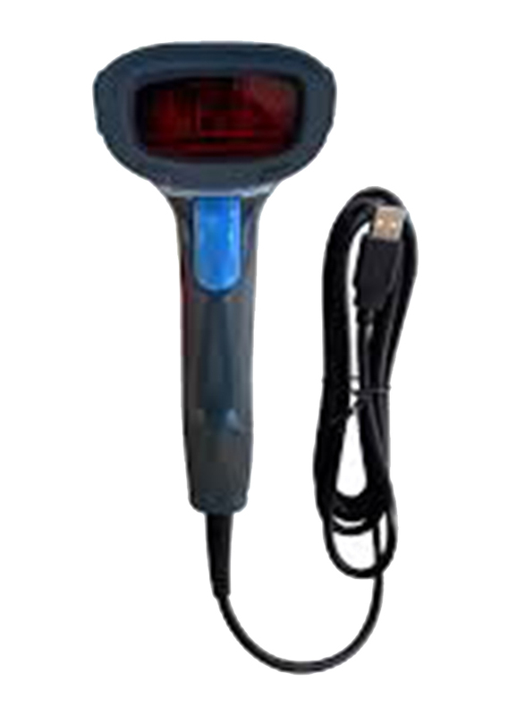 Pegasus PS-1146 Wired 1D Barcode Scanner With Stand, Black