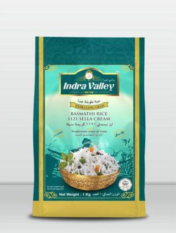 

Indra Valley 1121 Sella Cream Basmati Rice 1 Kg