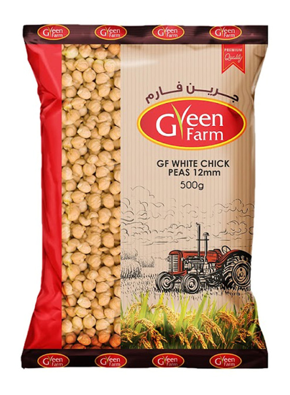 Green Farm 12mm White Chick Peas, 500g