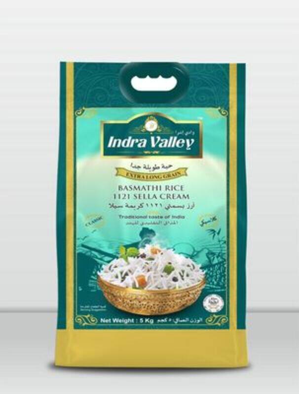

Indra Valley 1121 Sella Cream Basmati Rice 5 Kg
