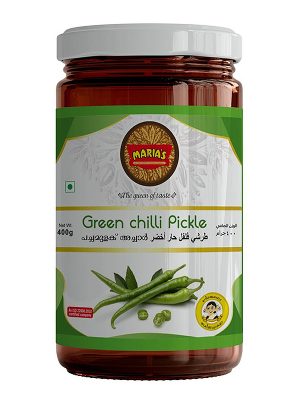 Maria's Green Chilli Pickle, 400g