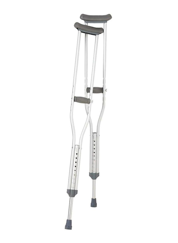 Media6 Elderly Needs Shoulder Crutches, Large, Grey/White