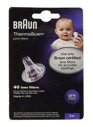 Braun 40-Pieces 3cm ThermoScan Lens Filters for Baby, Clear