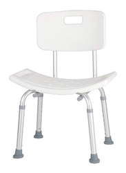 Media6 Shower Chair with Backrest, 798LQ-A, White