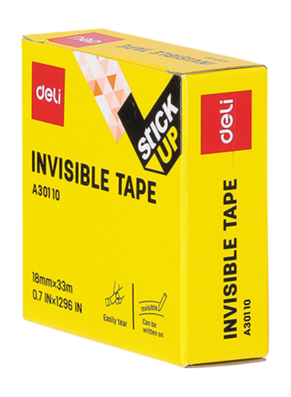 Deli EA30110 Invisible Tape, Clear