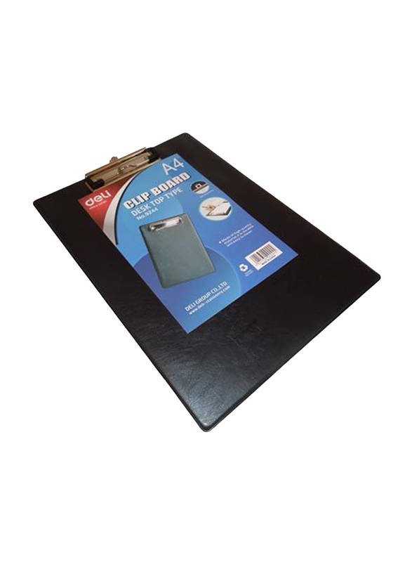 Deli E9244 A4 Single Clip Board, Black