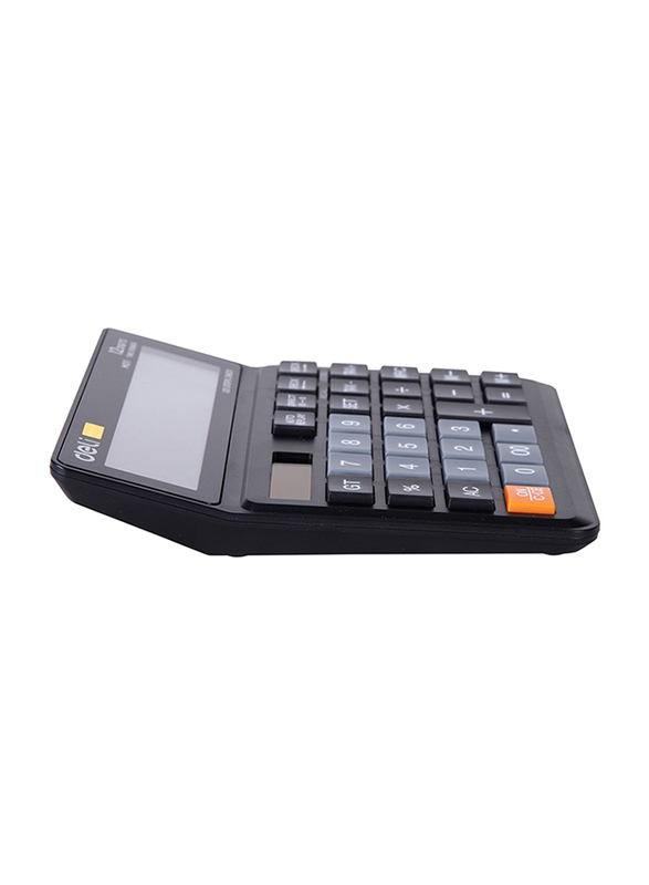 Deli EM01120 12 Digit Calculator, Black