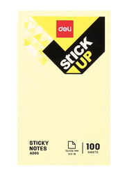 Deli EA00553 Sticky Notes, 5 x 3-inch, Yellow
