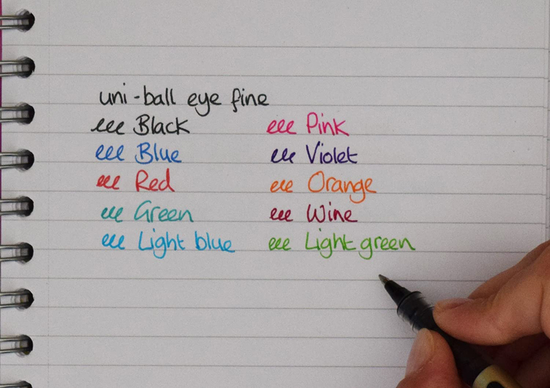 Uniball 12-Piece Eye UB-157 Fine Rollerball Ink Pen, Black