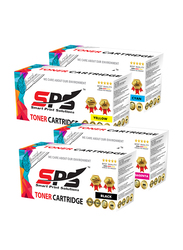 Smart Print Solutions C 9730 9731 9732 9733 A 645 A EP 86 Black and Tri-Color Compatible Toner Cartridge, 4-Pieces