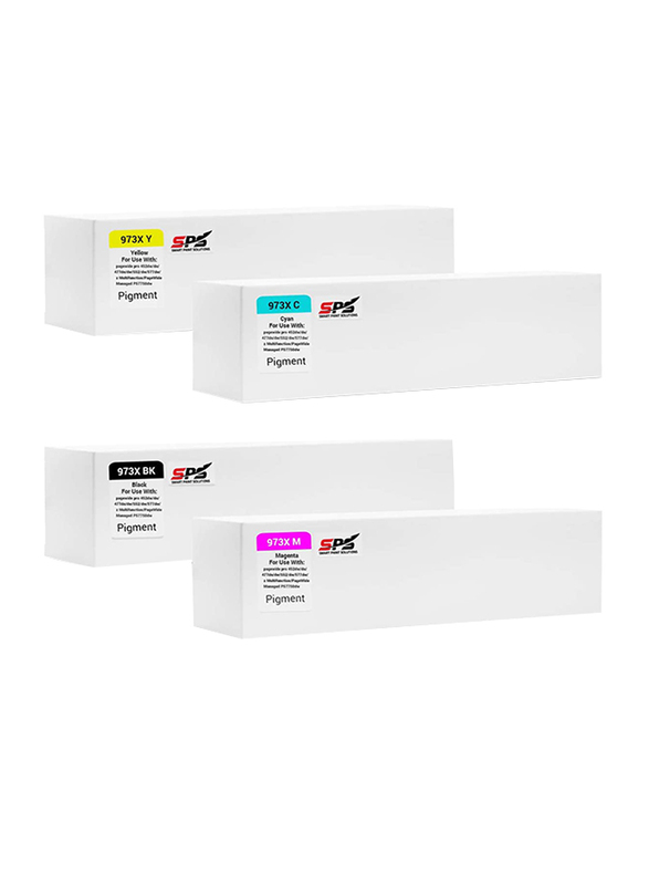 Smart Print Solutions HP 973 xl Black and Tri-Color Ink Cartridge, 4 Pieces