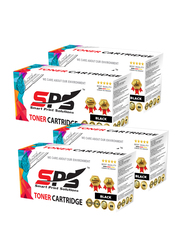 Smart Print Solutions Xerox DR X3215 3225 3260 Black Toner Cartridges Set, 4 Pieces