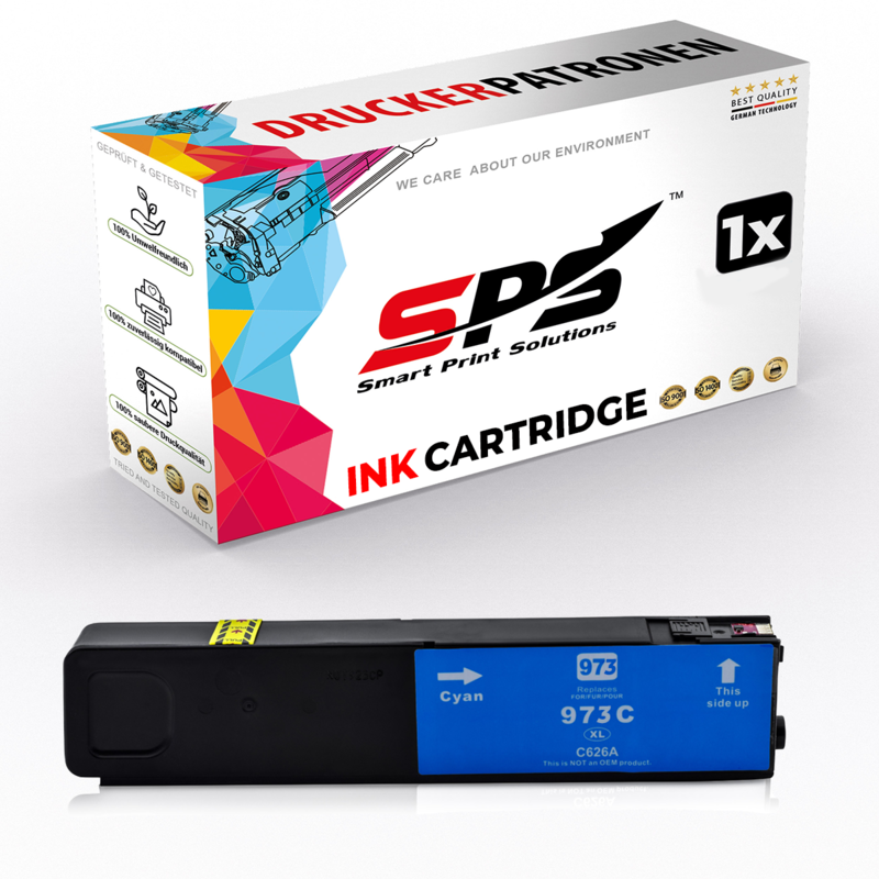 

SPS Compatible Ink Cartridges for HP - 973XL - 1x Cyan - Yield upto 3,000 Pages