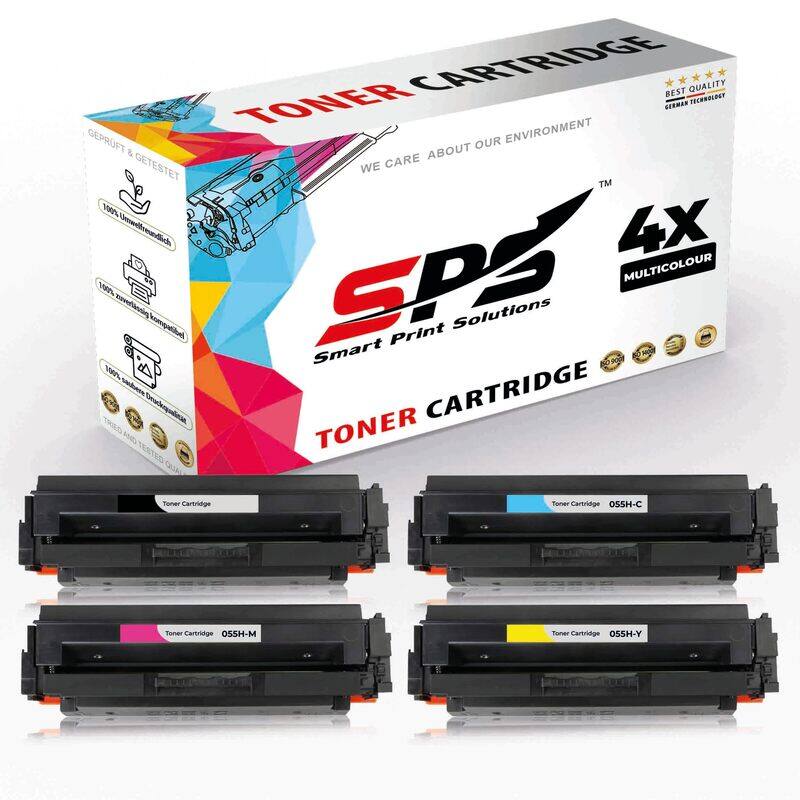 

SPS Compatible Toner Cartridges for Canon - CRG-055H - 4x Multicolor - Yield upto 7,600 Pages