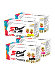 Smart Print Solutions HP 128A CE320A CE321A CE322A CE323A Black and Tri-Color Toner Cartridges, 4 Pieces