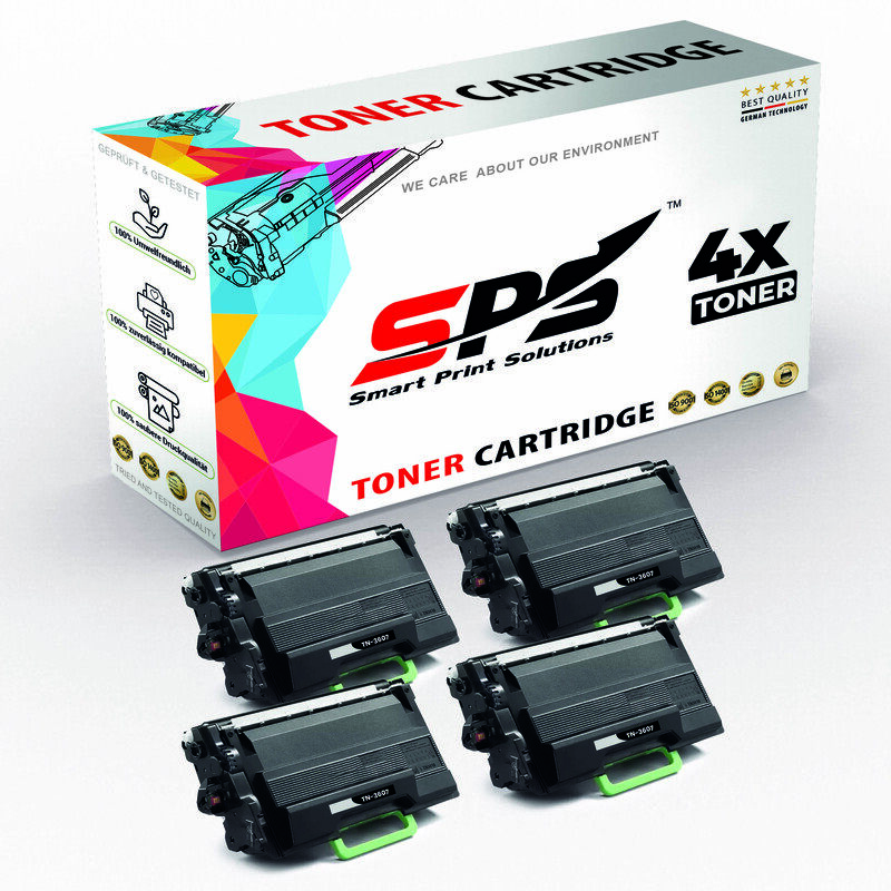 

SPS Compatible Toner Cartridges for Brother - TN-3607 - 4x Black - 3,000 Pages