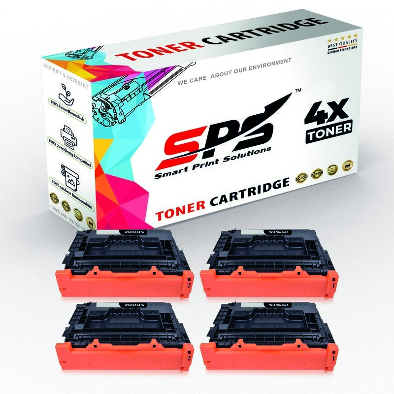 

SPS Compatible Toner Cartridges for HP - W1470A 147A - 4x Black - 10,500 Pages