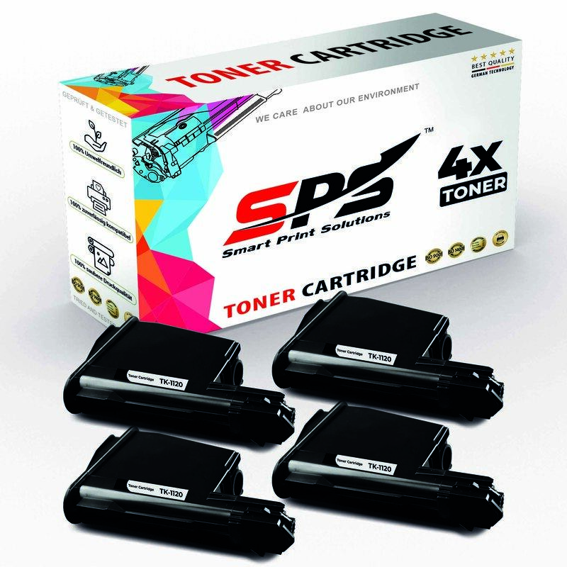

SPS Compatible Toner Cartridges for Kyocera - TK-1120 - 4x Black - 3,000 Pages