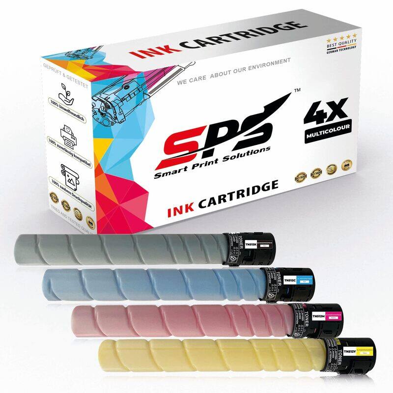

SPS Compatible Toner Cartridges for Konica Minolta - TN-512 - 4x Multicolor - Yield upto 29,000 Pages