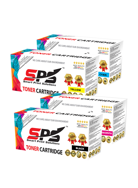 Smart Print Solutions HP CF410A CF411A CF412A CF413A 410A Black and Tri-Color Toner Cartridges, 4 Pieces