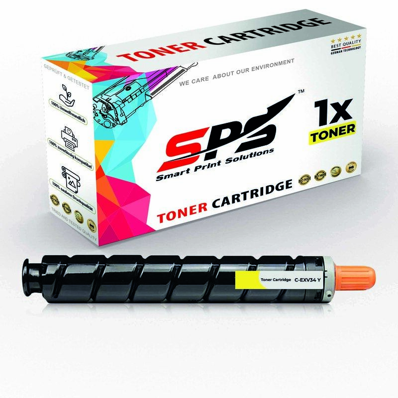 

SPS Compatible Toner Cartridges for Canon - C-EXV34Y - 1x Yellow - Yield upto 19,000 Pages
