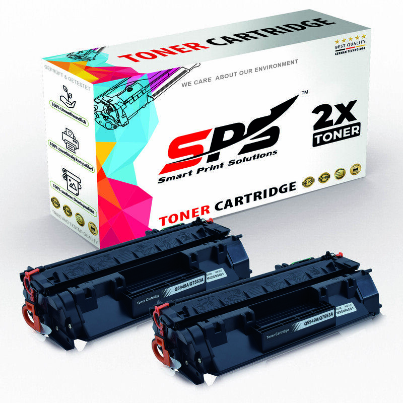 

SPS Compatible Toner Cartridges for HP - Q7553A 53A - 2x Black - 3,000 Pages