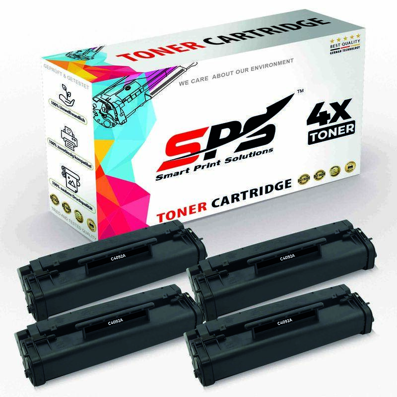 

SPS Compatible Toner Cartridges for HP - C4092A 92A - 4x Black - 2,500 Pages