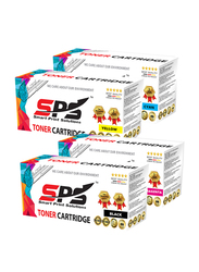Smart Print Solutions Brother TN221 TN241 TN261 Black and Tri-Color Toner Cartridges, 4 Pieces