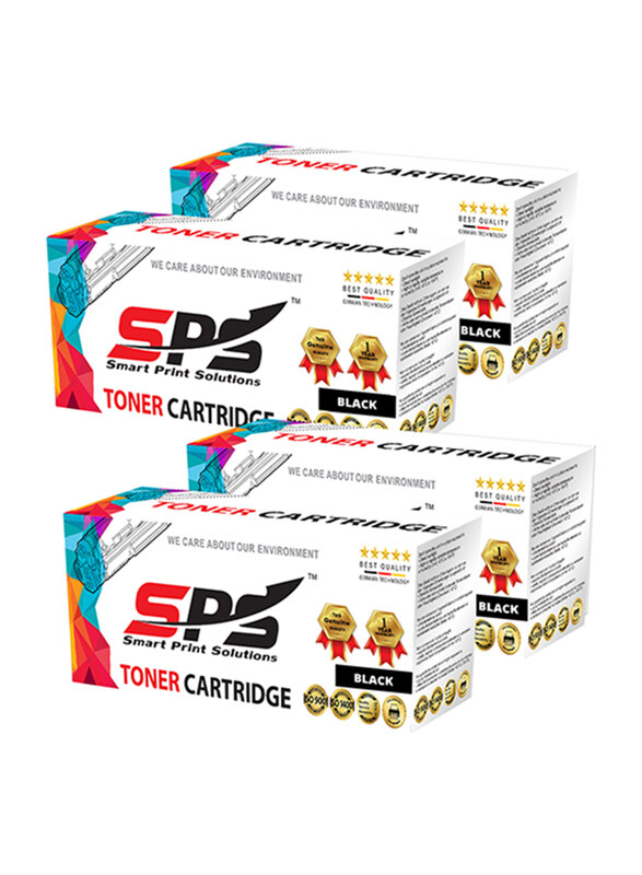 

HP Smart Print Solutions CF283X 83X CRG737 Black Laser Toner Cartridge, 4-Pieces