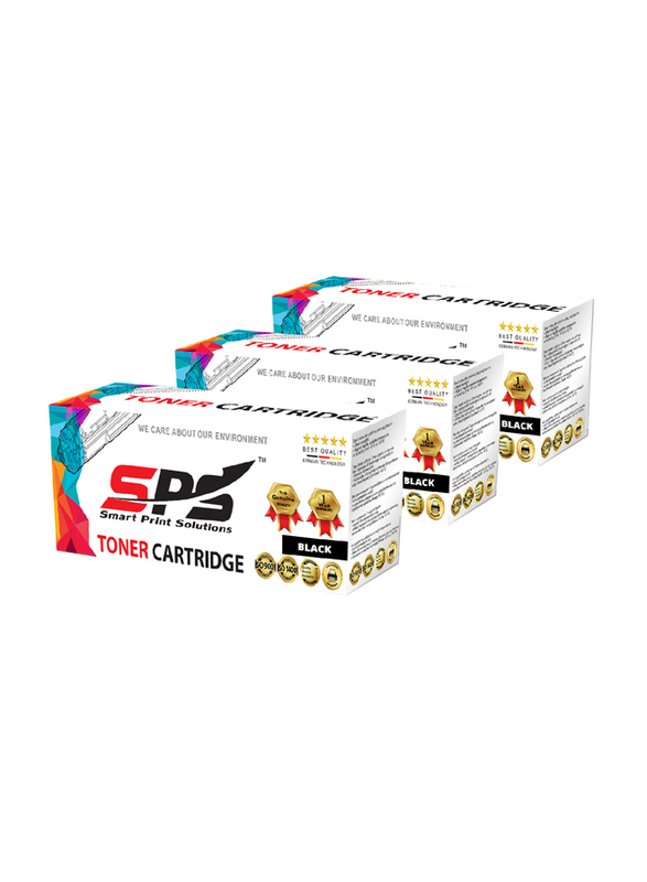 Smart Print Solutions Q7553A 5949A CRG708 Black Laser Toner Cartridge, 3-Pieces