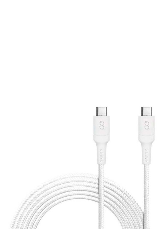 

Logiix 3-Meter Piston Xl Anti-Stress USB Type-C Cable, USB Type-C Male to USB Type-C for Macs/PC, White