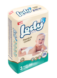 Lody Baby Premium Comfort Diapers, Size 3, Midi, 4-9 kg, Jumbo Pack, 64 Count