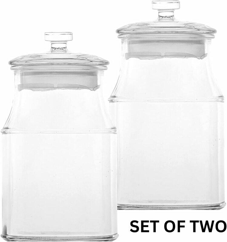

Viodrop VOIDROP Airtight Glass jar, JAR with Mesh pattern,Jar with Glass and knob lid (43oz) 1250ML, Clear Food Jar with Lid for Noodles,Flour,Cereal,Rice Sug