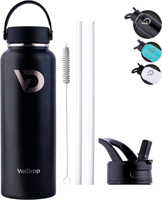 

Genric VOIDROP-Thermos Bottle 40oz-Hot and Cold Beverages Bottle-Wide Mouth Double Wall Insulated Hydration-Sports Water Bottle-Coldest Gym Bottles-1chug Lid