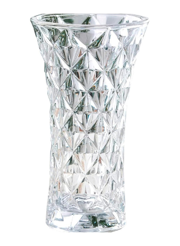 

Voidrop Diamond Cut Decorative Vase, Clear