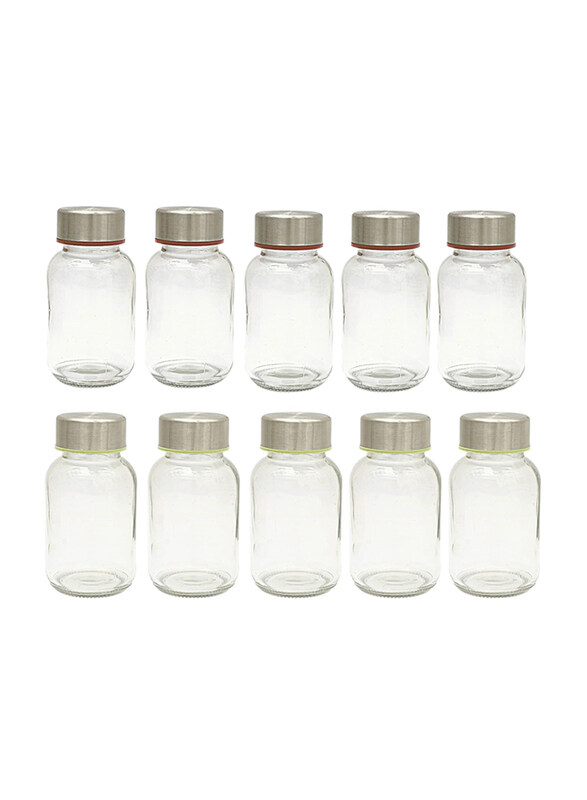 

Voidrop 10-Piece 100ml Glass Water Bottles, Clear