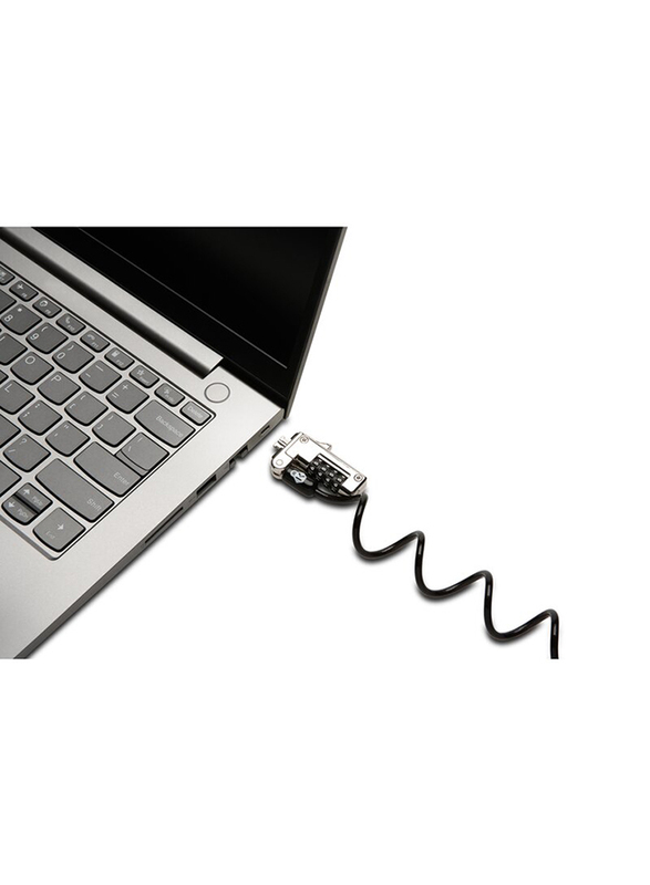 Kensington Nano Saver Slim Portable Combination Lock for Laptop, Black