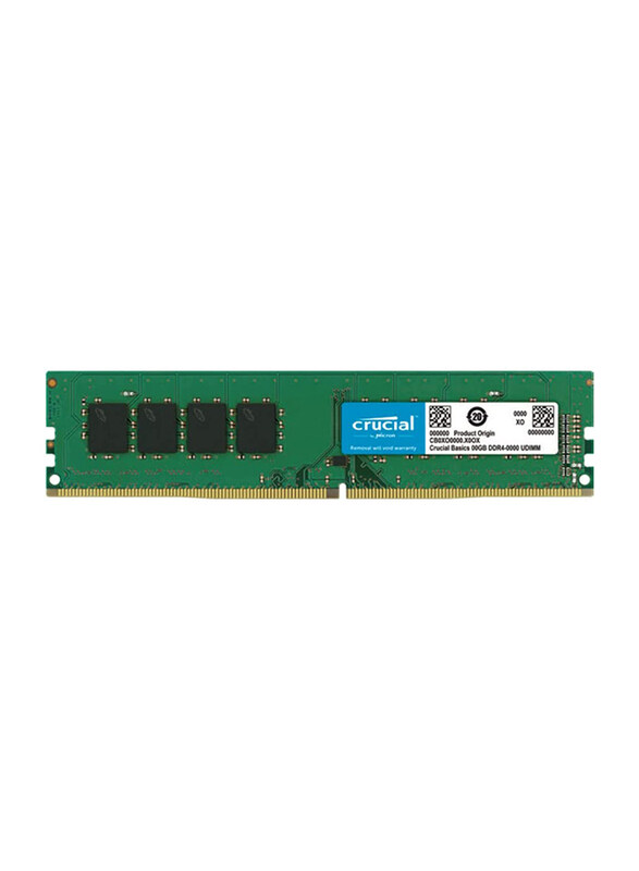 

Crucial 8GB 2666MHz CL19 UDIMM Desktop RAM, CB8GU2666, Green