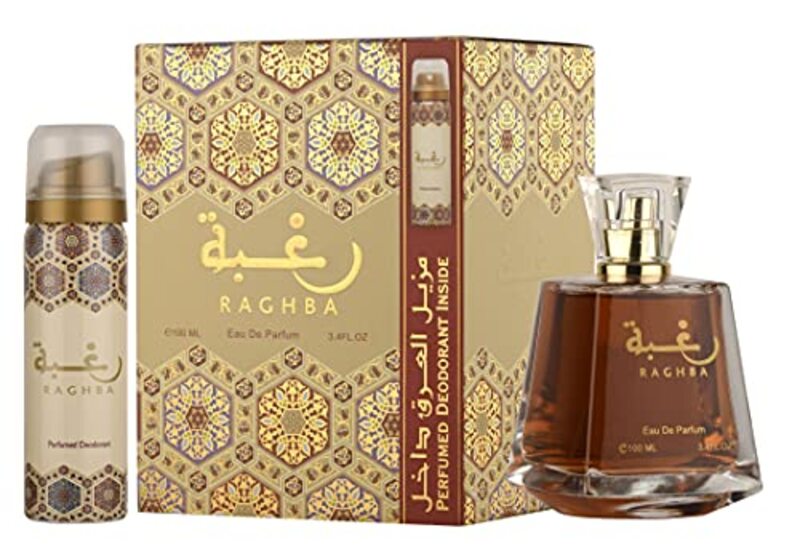 Lattafa Raghba 100ml EDP, 50ml Deodorant Unisex