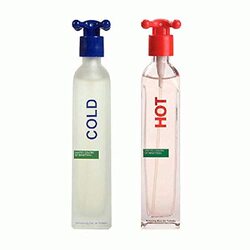 United Colors Of Benetton 2-Piece Perfume Set Unisex, Hot 100ml EDT, Cold 100ml EDT