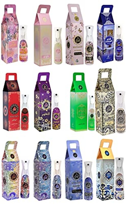 Khadlaj Mahasin Air Freshener Set, 12 x 320ml