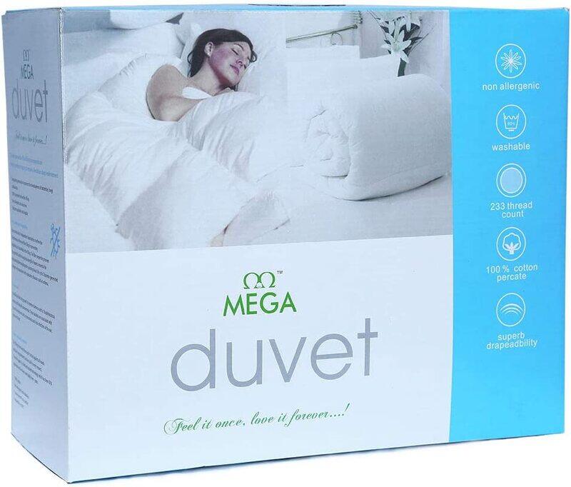 

Mega 100% Cotton Duvet, 220 x 240cm, White