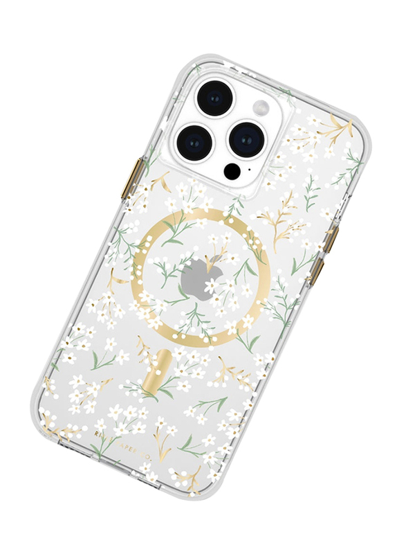 Rifle Paper Co. Apple iPhone 15 Pro Max Polycarbonate Printed Petite Fleurs Mobile Phone Case Cover with Magsafe, Multicolour
