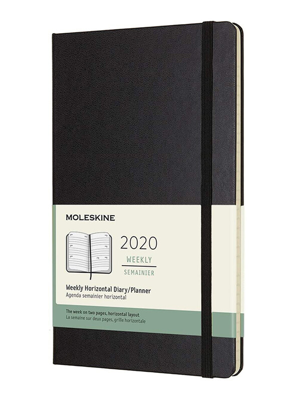 

Moleskine 12 Months Agenda Weekly Horizontal 2020 Notebook Diary, 144 Pages, Black