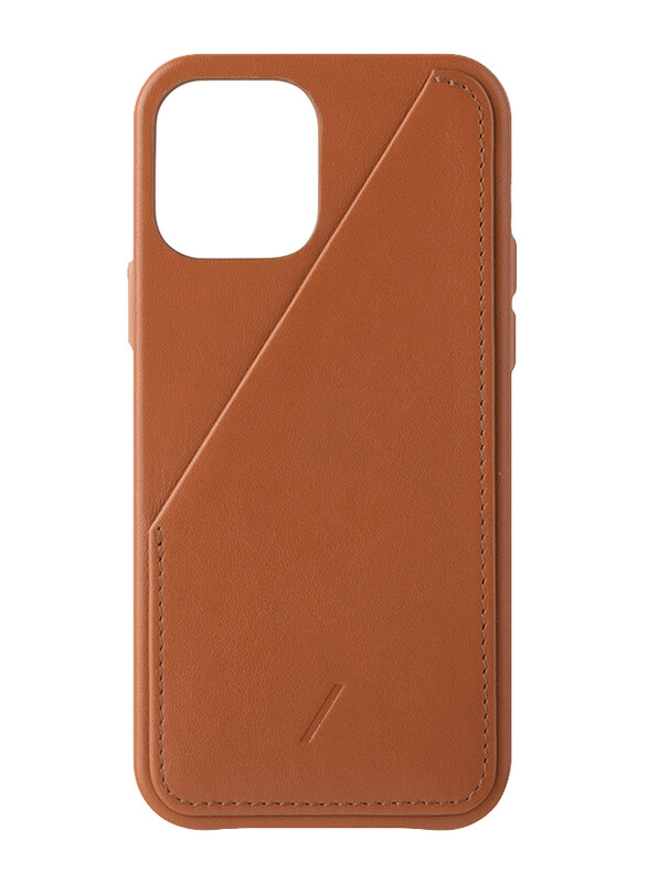 

Native Union Clic Card Apple iPhone 12/12 Pro Italian Leather Case, Tan Brown