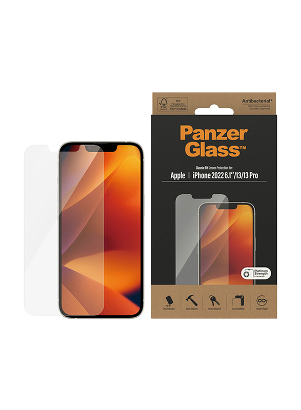 Panzerglass Apple iPhone 14 Standard Fit Mobile Phone Screen Protector, Clear