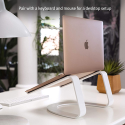 Twelve South Curve Desktop Stand for Apple MacBook, White
