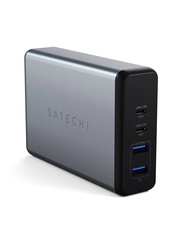 Satechi 4-in-1 PD Desktop Charger, 2.4A Speed with 2 x USB Type C & 2 x USB Type A, 108W, Black/Grey
